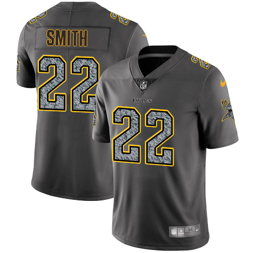Minnesota Vikings #22 Limited Harrison Smith Gray Static Nike NFL Men Jersey Vapor Untouchable